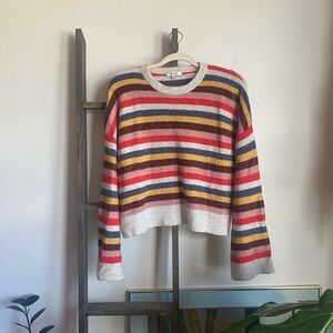 Madewell Multicolor Striped Crew Neck Sweater